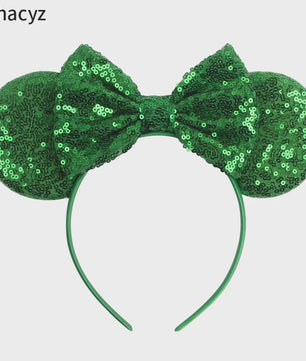 Chique Sequin Mickey Oortjes Diadeem met Strik - Feestelijk Haaraccessoire voor Kinderen & Dames