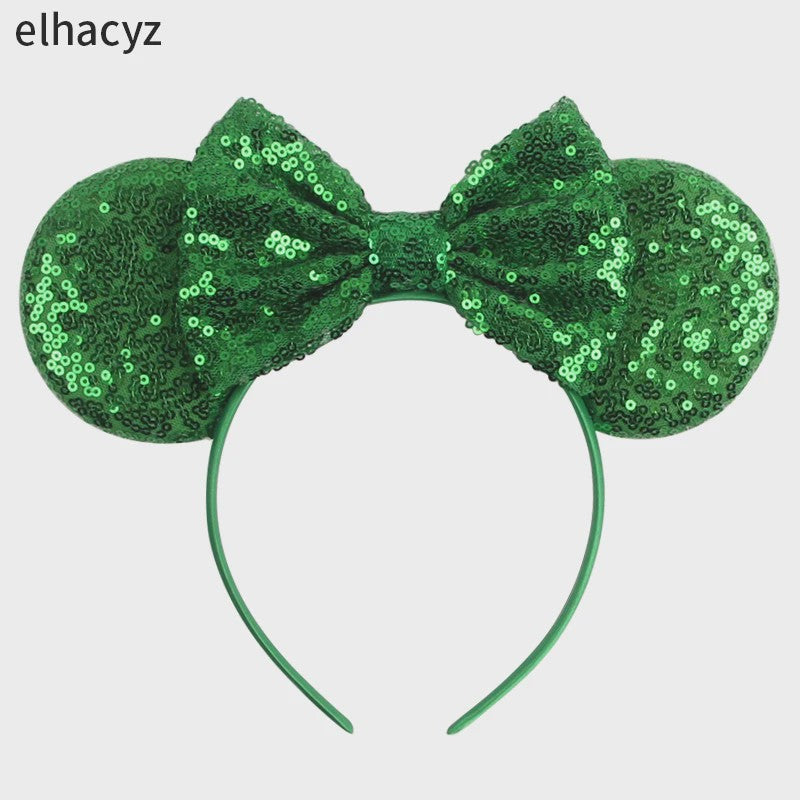 Chique Sequin Mickey Oortjes Diadeem met Strik - Feestelijk Haaraccessoire voor Kinderen & Dames