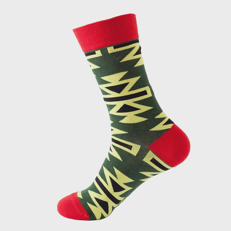 Unisex Katoenen Sokken met Vrolijke Fruit, Dieren & Kunst Prints - Hip Hop & Skateboard Stijl