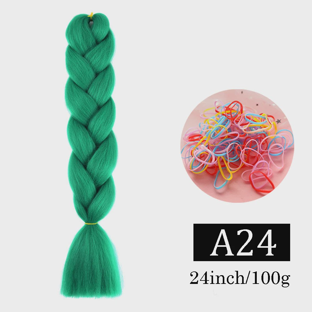 24 Inch Jumbo Braids Haarverlenging - Synthetisch Vlechtkapsel met Ombre Kleuren