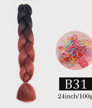24 Inch Jumbo Braids Haarverlenging - Synthetisch Vlechtkapsel met Ombre Kleuren