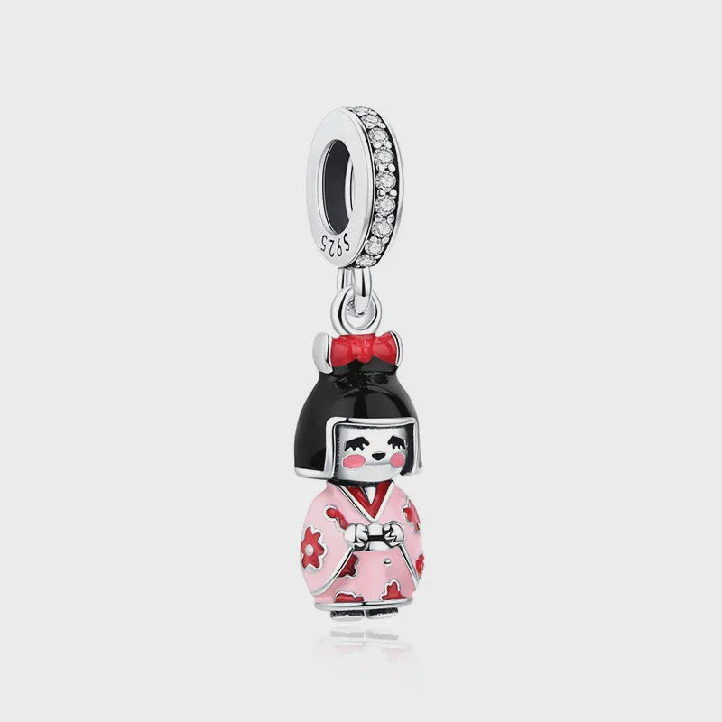 925 Sterling Zilveren Bedel Lucky Cat - Chinees Nieuwjaar & Japanse Stijl Hanger voor Dames Armbanden & Kettingen