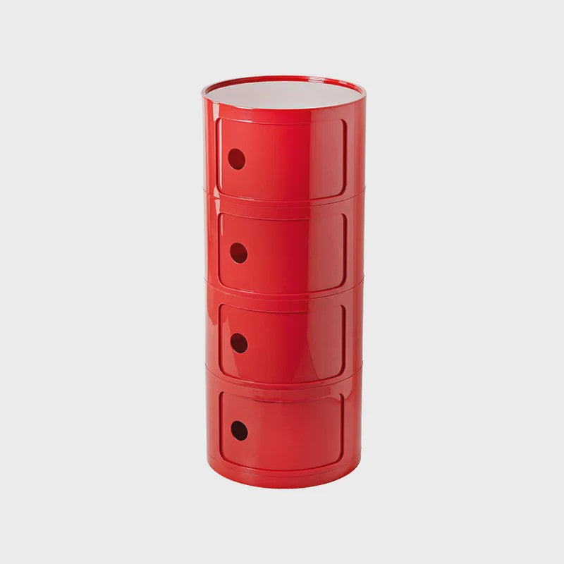Moderne Ronde Nachtkastje - Minimalistisch Plastic Bijzetkastje