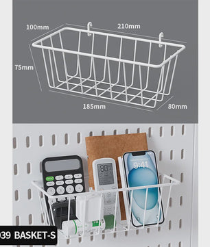 Modulaire Bureau Pegboard Organizer - Wandmontage, Staand & Clip-on