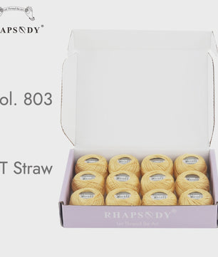 Rhapsody Pearl Cotton Garen Set - Maat 8 - 12 Bollen voor Haken, Borduren & Knutselen