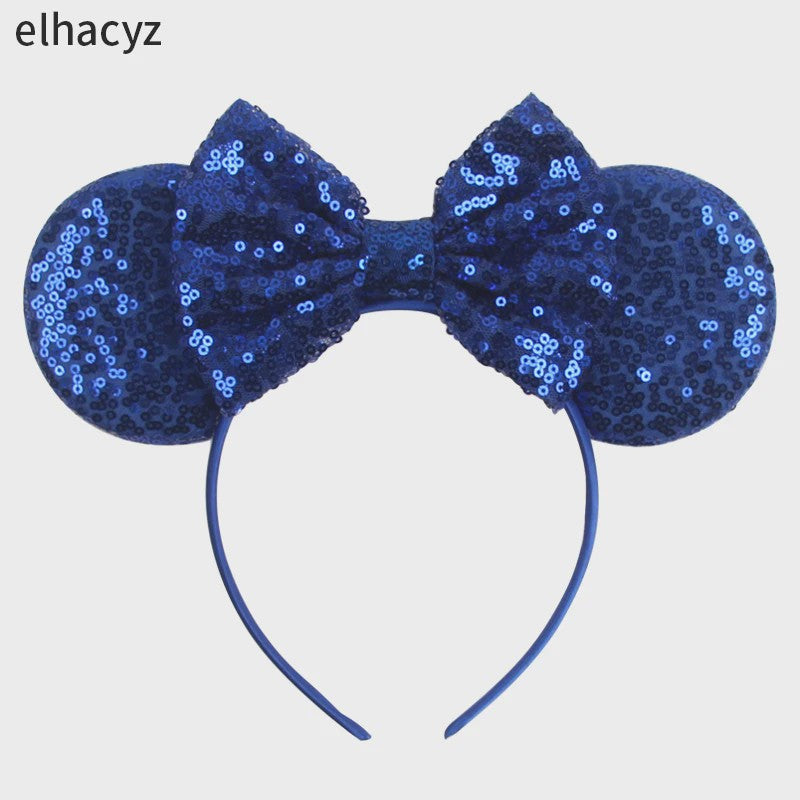 Chique Sequin Mickey Oortjes Diadeem met Strik - Feestelijk Haaraccessoire voor Kinderen & Dames