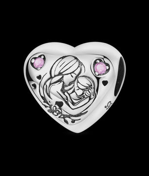 925 Sterling Zilveren Bedel 'Mom Love' - Perfect Cadeau voor Moederdag en Verjaardag