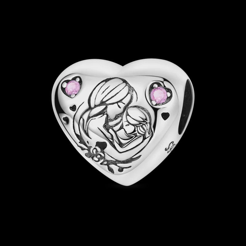 925 Sterling Zilveren Bedel 'Mom Love' - Perfect Cadeau voor Moederdag en Verjaardag