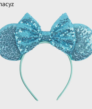 Chique Sequin Mickey Oortjes Diadeem met Strik - Feestelijk Haaraccessoire voor Kinderen & Dames