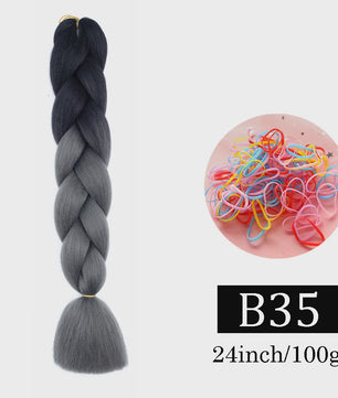 24 Inch Jumbo Braids Haarverlenging - Synthetisch Vlechtkapsel met Ombre Kleuren