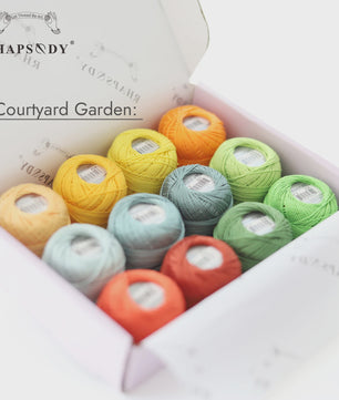 Rhapsody Pearl Cotton Garen Set - Maat 8 - 12 Bollen voor Haken, Borduren & Knutselen