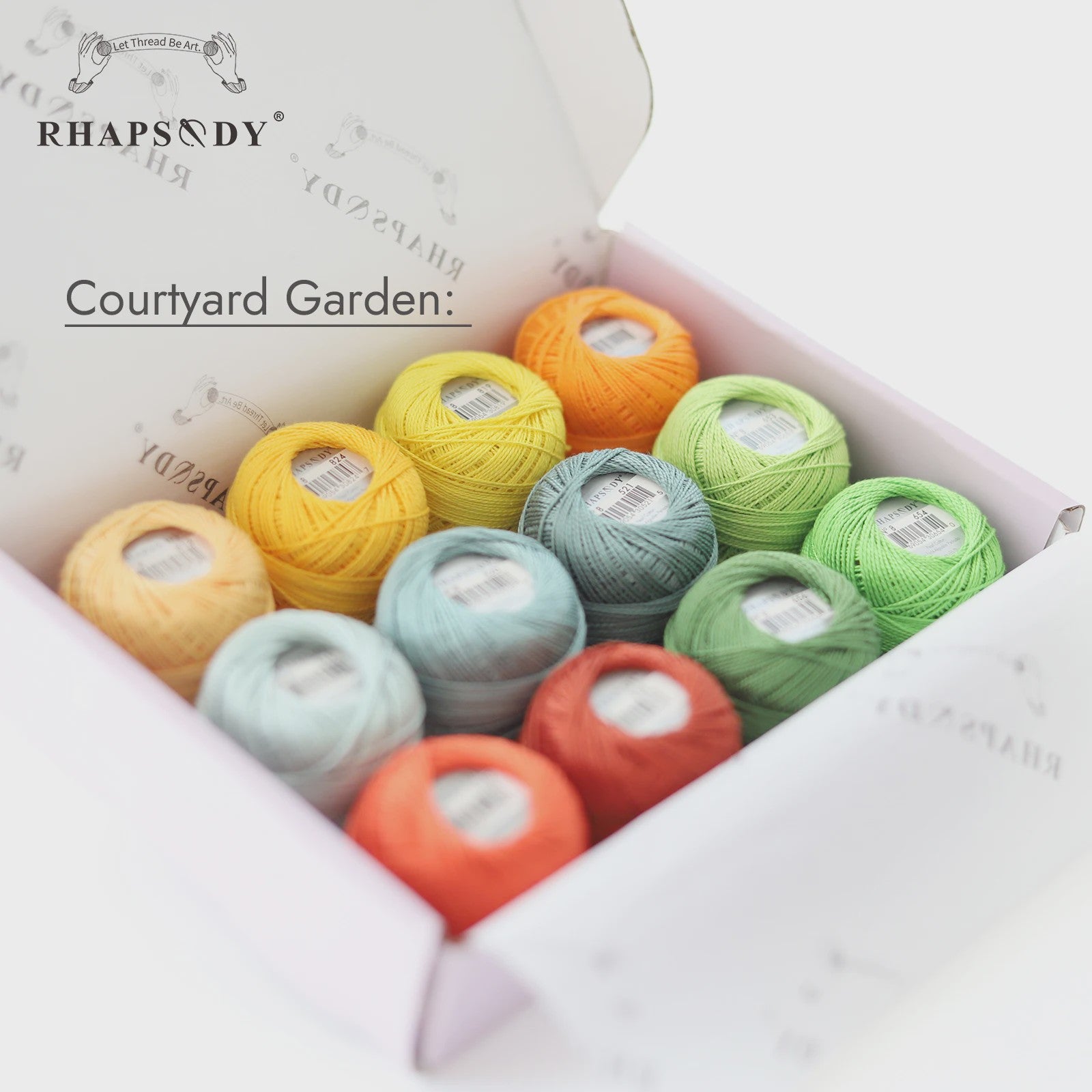 Rhapsody Pearl Cotton Garen Set - Maat 8 - 12 Bollen voor Haken, Borduren & Knutselen