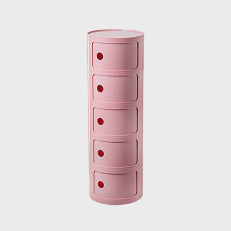 Moderne Ronde Nachtkastje - Minimalistisch Plastic Bijzetkastje