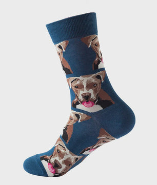 Unisex Katoenen Sokken met Vrolijke Fruit, Dieren & Kunst Prints - Hip Hop & Skateboard Stijl