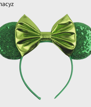 Chique Sequin Mickey Oortjes Diadeem met Strik - Feestelijk Haaraccessoire voor Kinderen & Dames