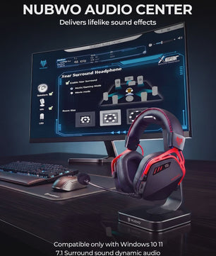 NUBWO HG08 Draadloze Gaming Headset - 7.1 Surround Sound, Lage Latentie, Multiplatform