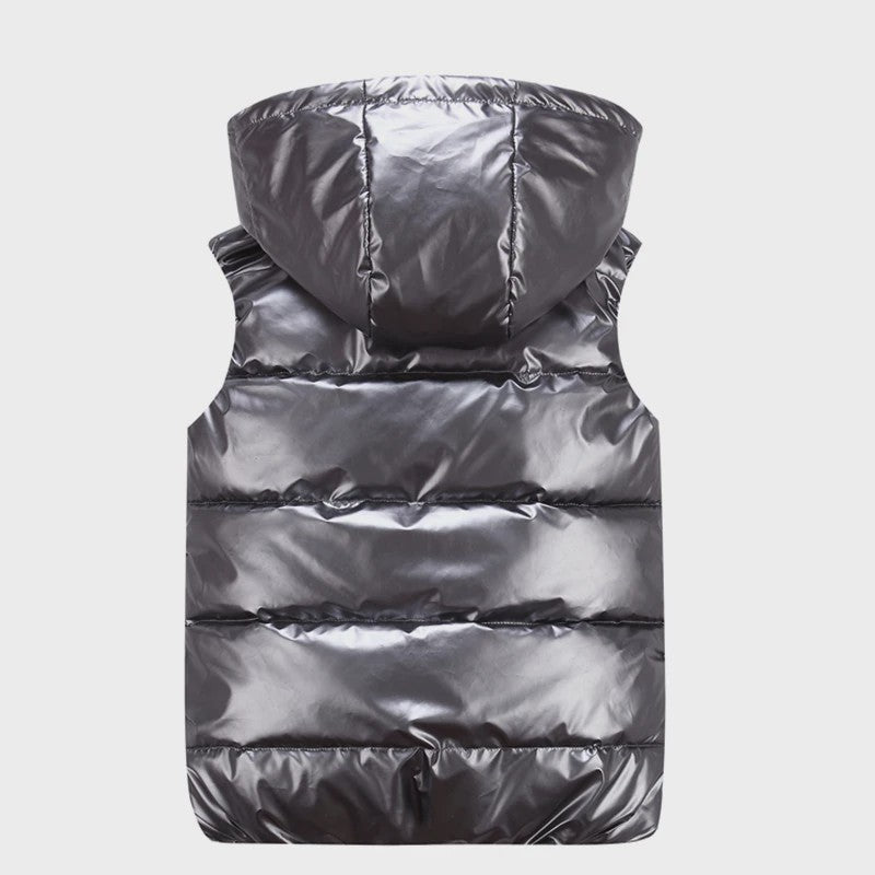 Glanzend Capuchon Vest - Unisex Winter Vest met Capuchon - Warm & Casual