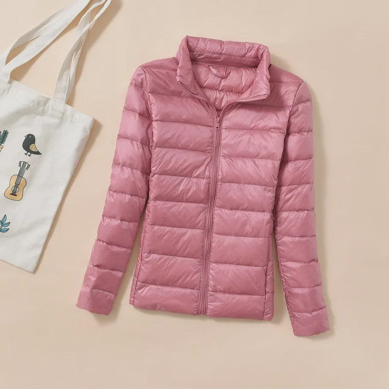 Dames Lichtgewicht Gekwalte Donsjas - Warme Puffer Winterjas & Windjack