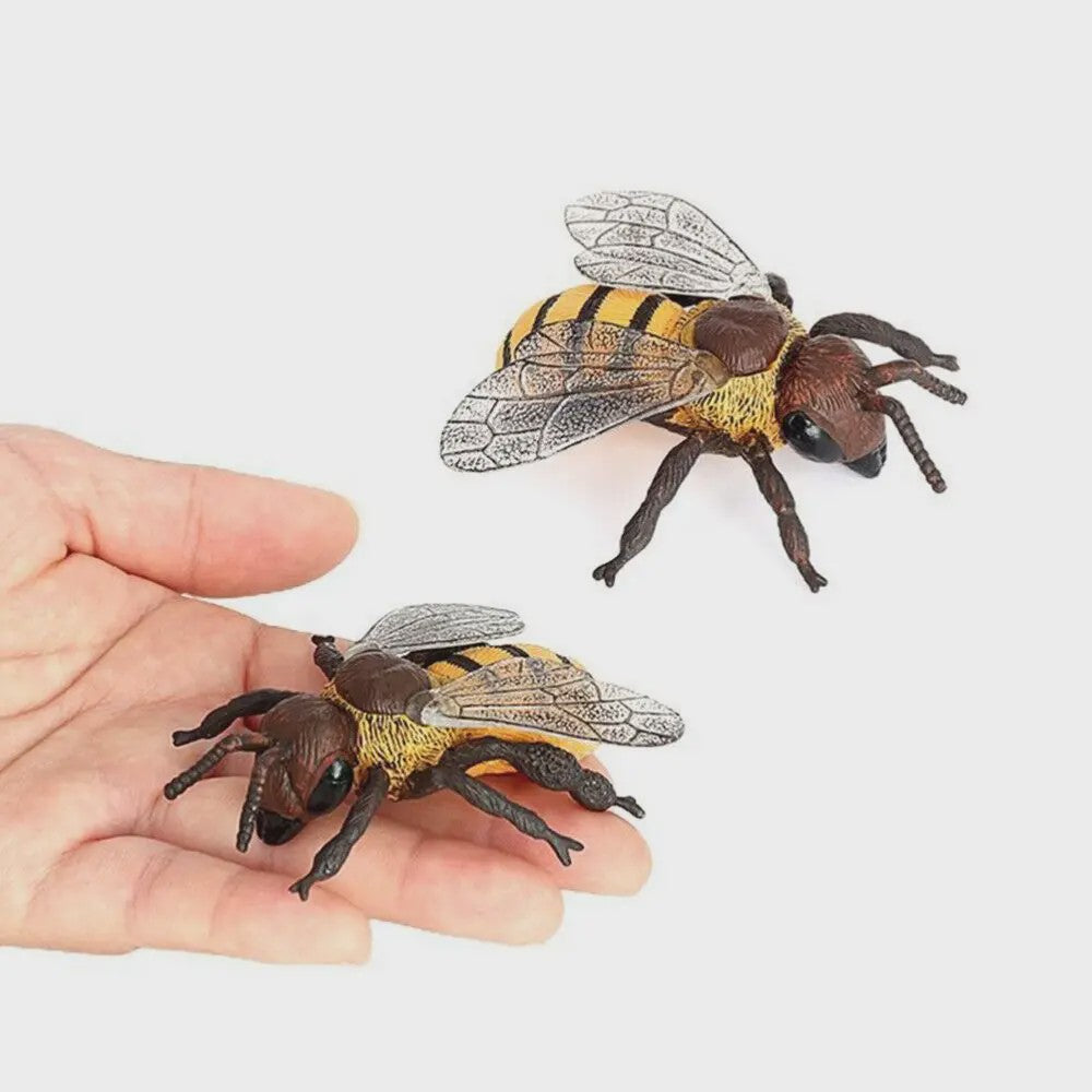 Realistische Bijen Decoratie Set - Levensechte Insect Figuurtjes voor Huis en Bureau