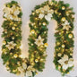 Luxe Kerstguirlande 2.7m met LED Verlichting, Poinsettia en Ballen