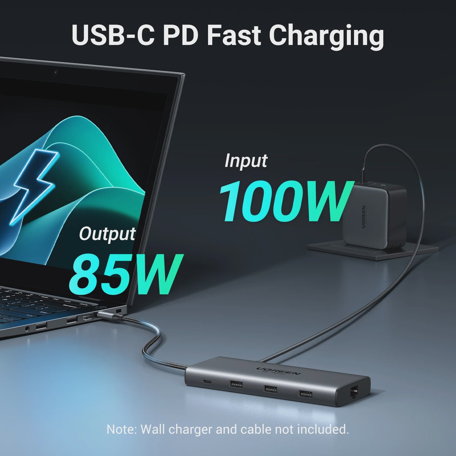 UGREEN 10-in-1 USB-C Hub: 8K/4K Dual HDMI, RJ45, USB 3.0, PD 100W - Docking Station voor MacBook & Laptop