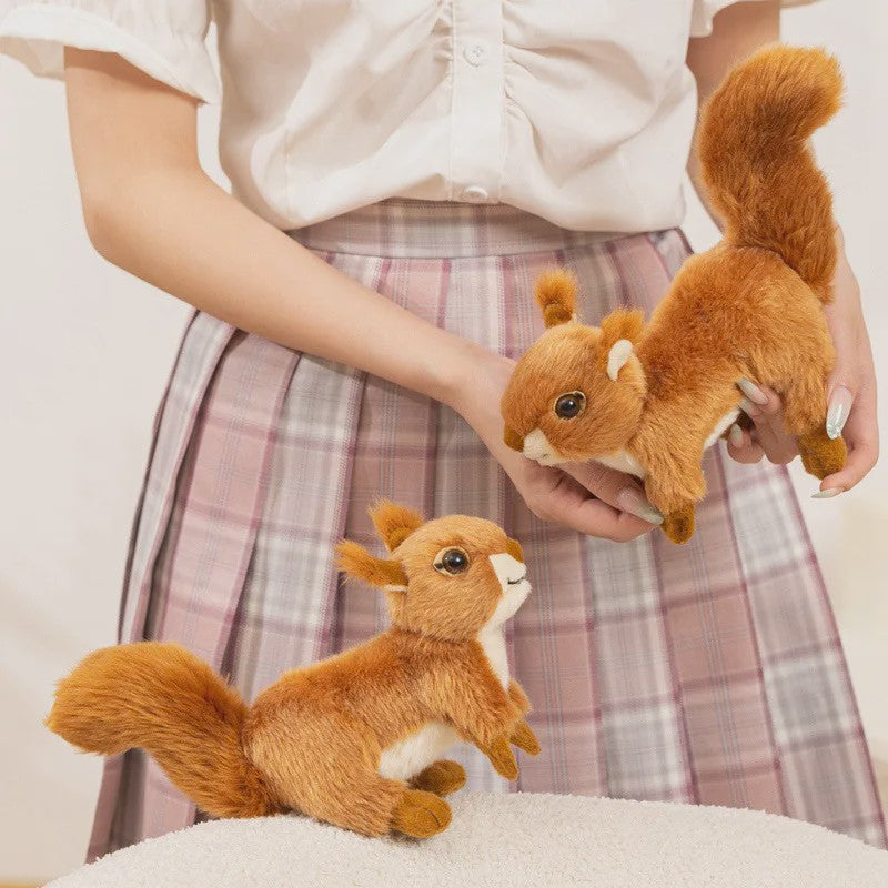 Schattige Zittende Eekhoorn Pluche Knuffel - Perfect Cadeau voor Kinderen