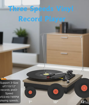 MAIO Draagbare Platenspeler met Ingebouwde Speakers en 3 Snelheden