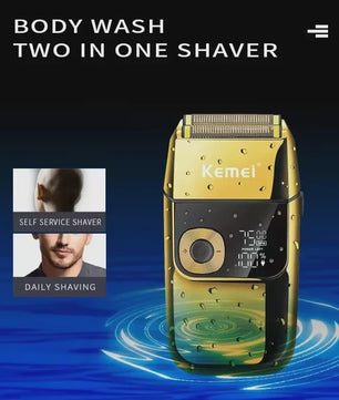Kemei KM-1949 All Metal Hair Clipper & KM-2028 Shaver Set - Professioneel Draadloos Trimmer & Scheerapparaat
