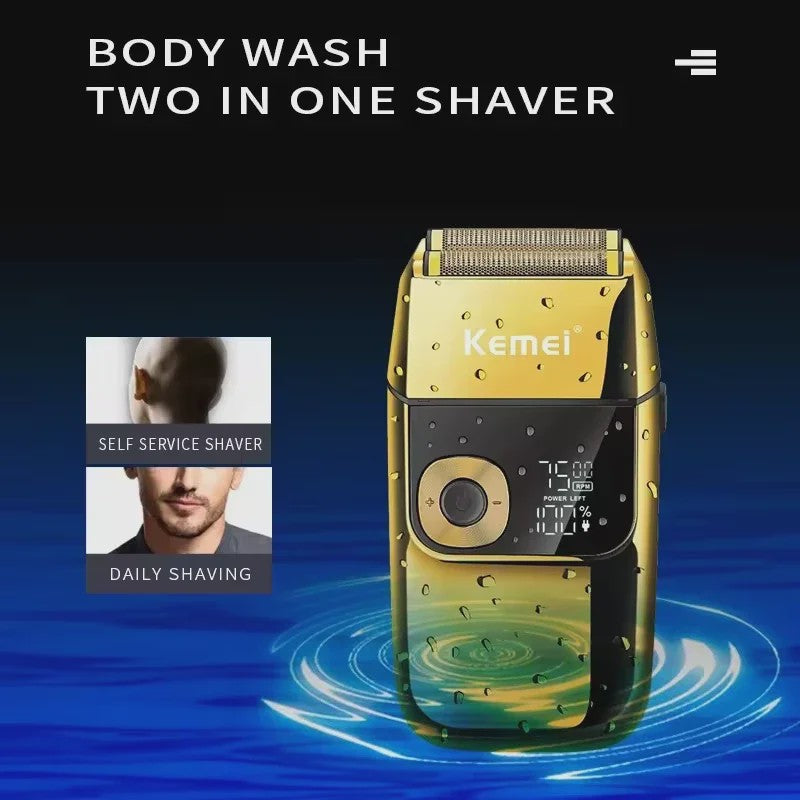 Kemei KM-1949 All Metal Hair Clipper & KM-2028 Shaver Set - Professioneel Draadloos Trimmer & Scheerapparaat