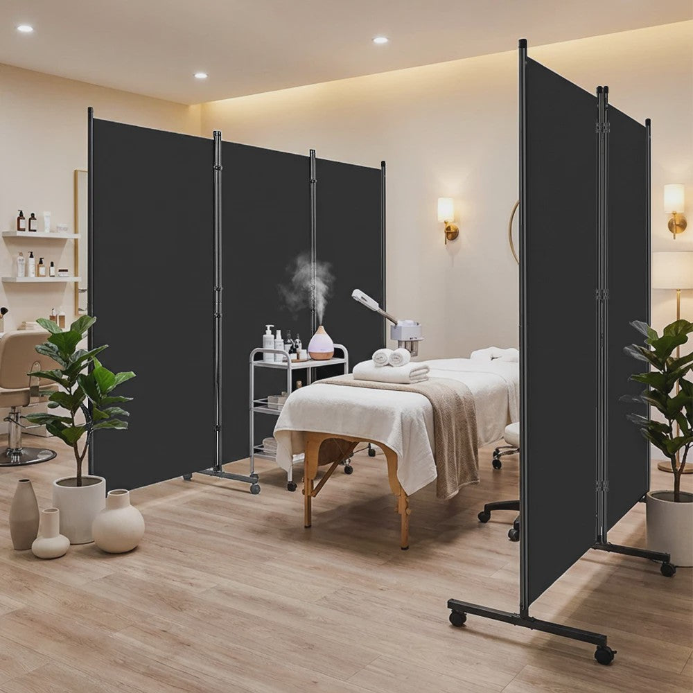 3-delig Vrijstaand Kamerscherm 259x182cm - Opvouwbaar Privacy Scherm voor Binnen & Buiten