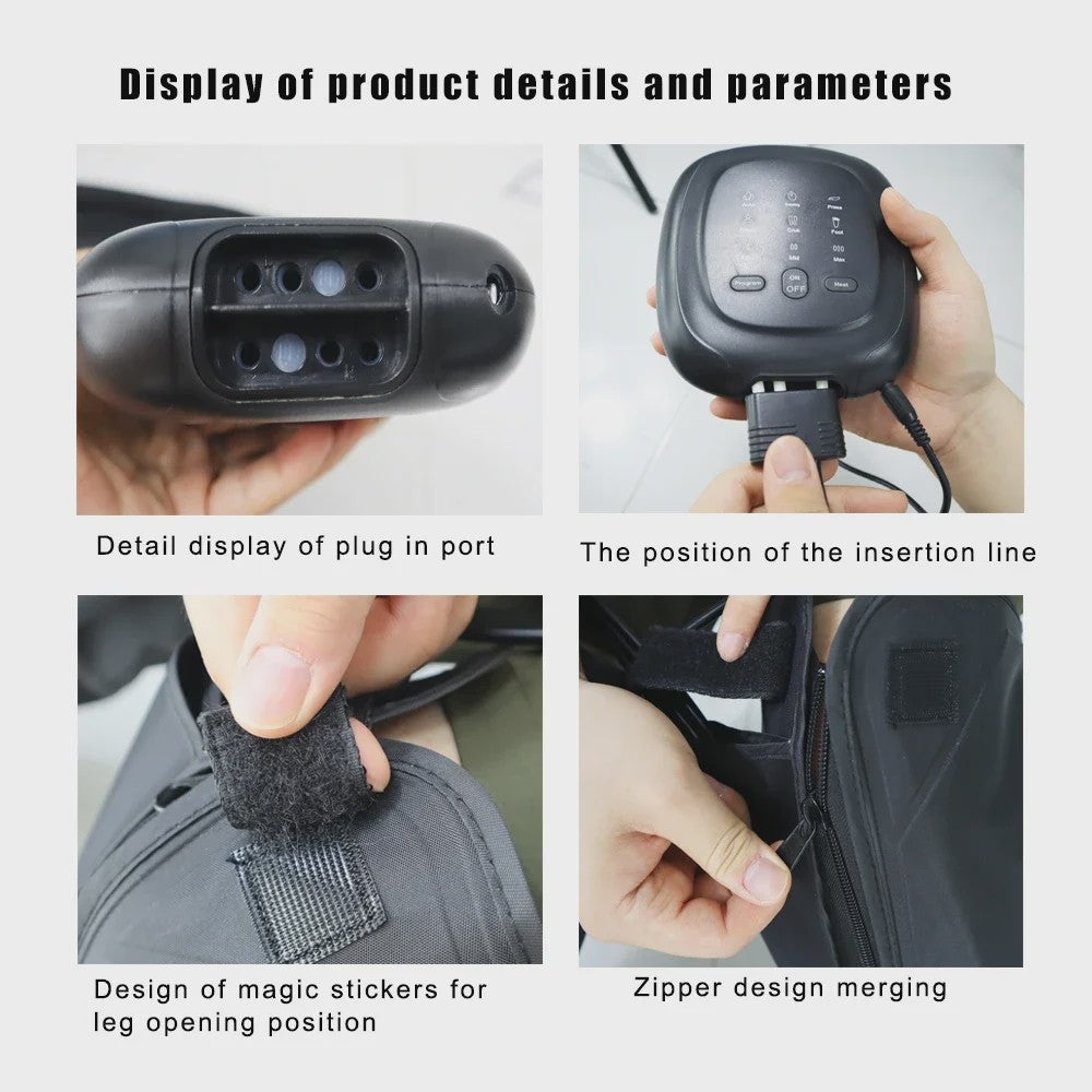 Luxe Luchtcompressie Beenmassager met Shiatsu Kneading - Ontspanning voor Voeten, Enkels & kuiten