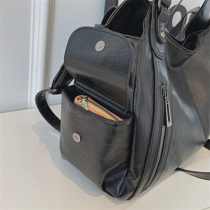 Stijlvolle PU Lederen Schoudertas voor Dames - Zacht & Fashionable
