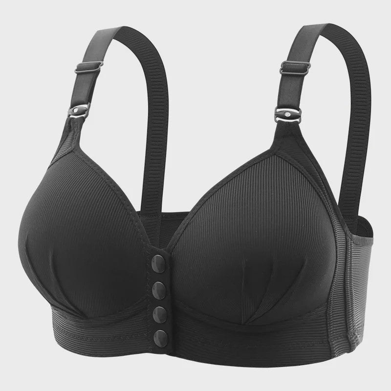 Comfortabele Push-Up Bh met Voorsluiting en Verstelbare Bandjes - Grote Maten