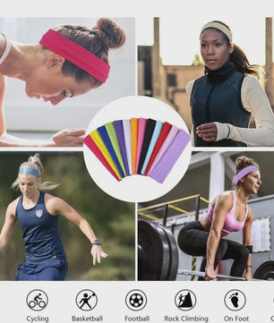Elastische Haarbanden voor Dames - Effen Kleuren, Comfortabel voor Sport, Yoga & Make-up