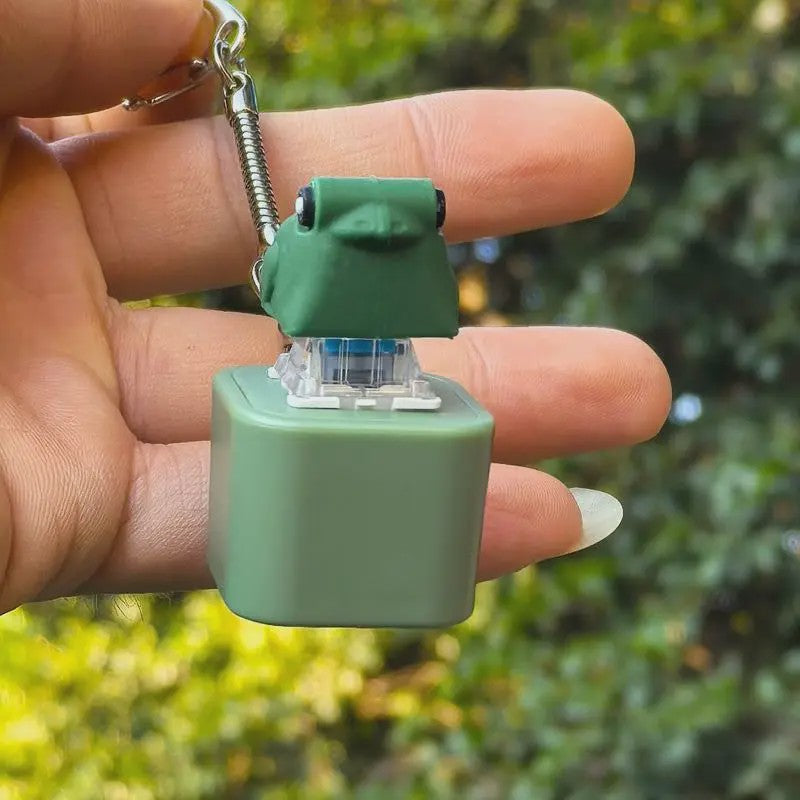 Grappige Kikker Sleutelhanger met Geluid & LED - Oplaadbare Fidget Toy