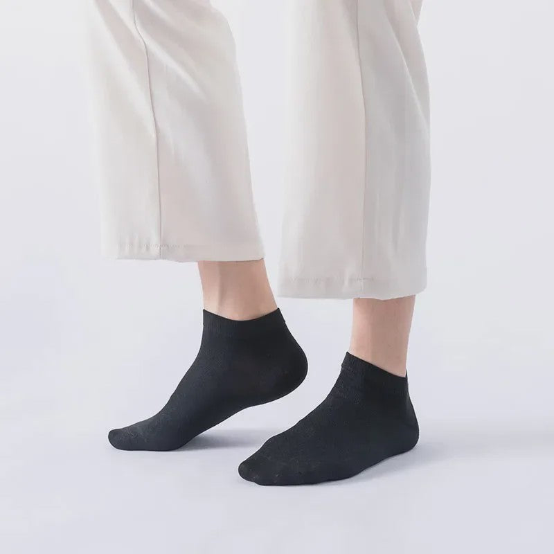 5 Paar Bamboevezel Enkel Sokken Dames - Ademend & Comfortabel Zomer