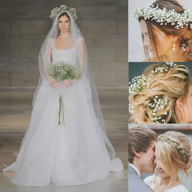 Kunst Gipsenkruid Bloemen (Gypsophila) - 63cm - Decoratie voor Bruiloft, Feest & Huis