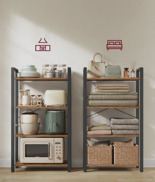 VASAGLE Boekenkast - Stijlvolle Opbergkast met 4, 5 of 6 Niveaus - Industrieel Design