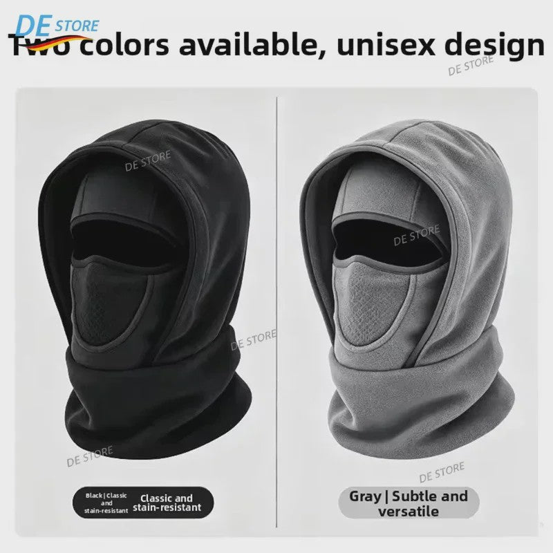 Multifunctionele Winter Balaclava met Capuchon: Fleece Nekwarmer & Winddicht Gezichtsmasker voor Buitenactiviteiten