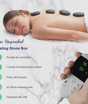Hot Stone Massage Set met Verwarmer en Temperatuurregeling - Professionele Spa Tool