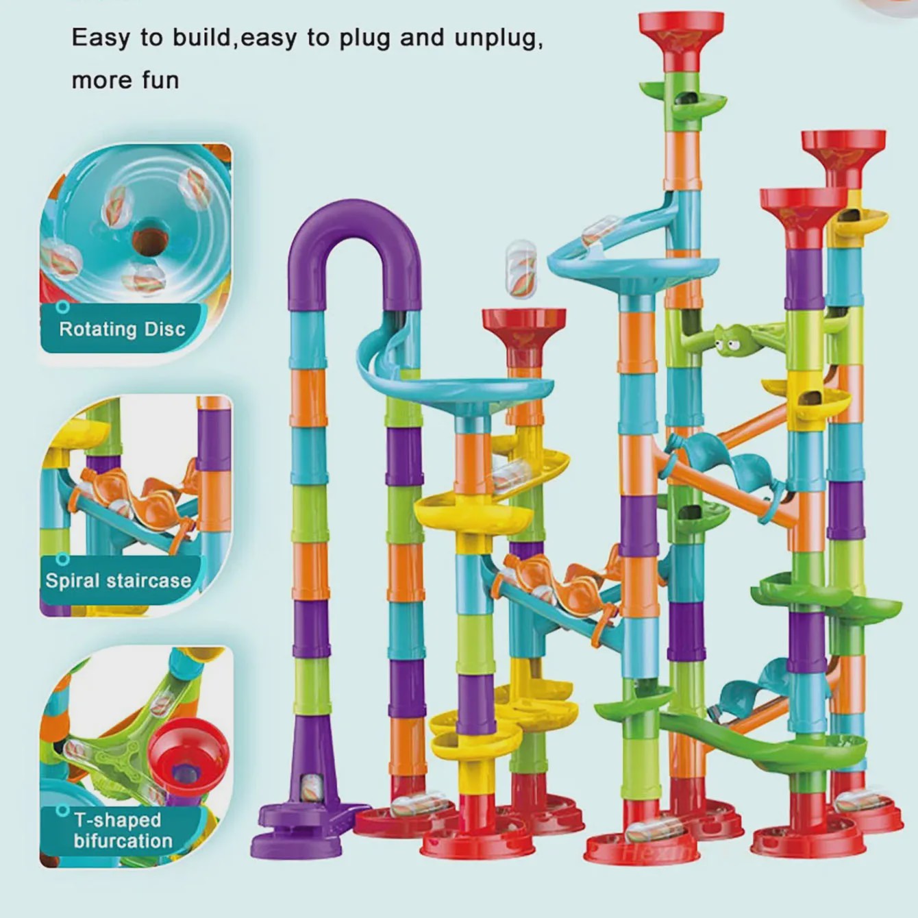 Montessori Marble Run Bouwset - Interactief Educatief Speelgoed voor Kinderen