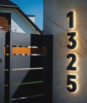 Moderne Verlichte Huisnummers LED - Stijlvol en Duurzaam Huisnummer Bord