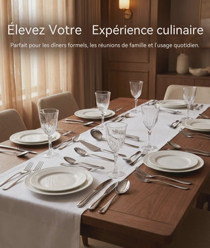 Luxe 72-delige Bestekset - Zilverkleurig - Cadeaubox - Serie 1010