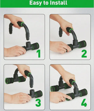 7-delige Home Workout Set: Springtouw, Handknijper, Push-up Bars & Buikroller