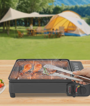 Draagbare Gas BBQ Grill & Kooktoestel - 2.2KW Outdoor Camping LPG/Butaan met Koffer