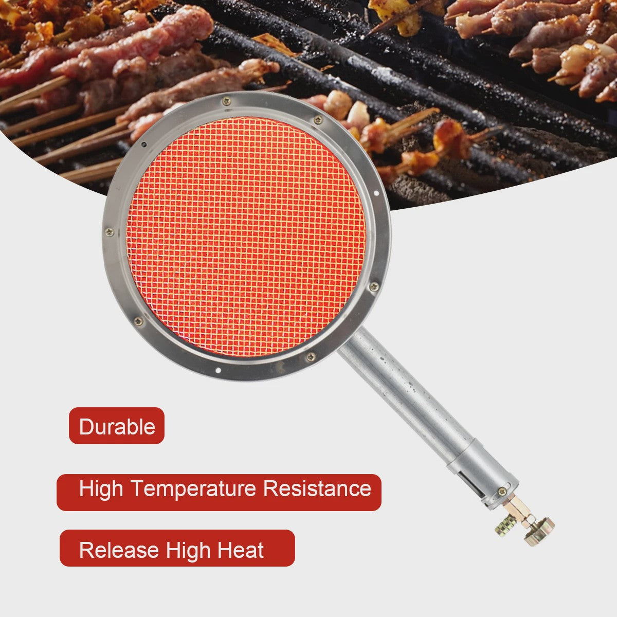 Infrarood Gas Zijbrander - Keramische Brander voor BBQ & Camping