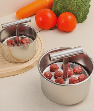 RVS Gehaktbal Maker - Handmatige Pers voor Perfecte Gehaktballen