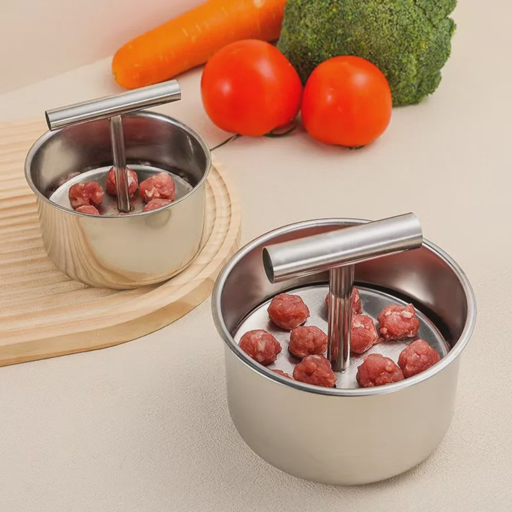 RVS Gehaktbal Maker - Handmatige Pers voor Perfecte Gehaktballen