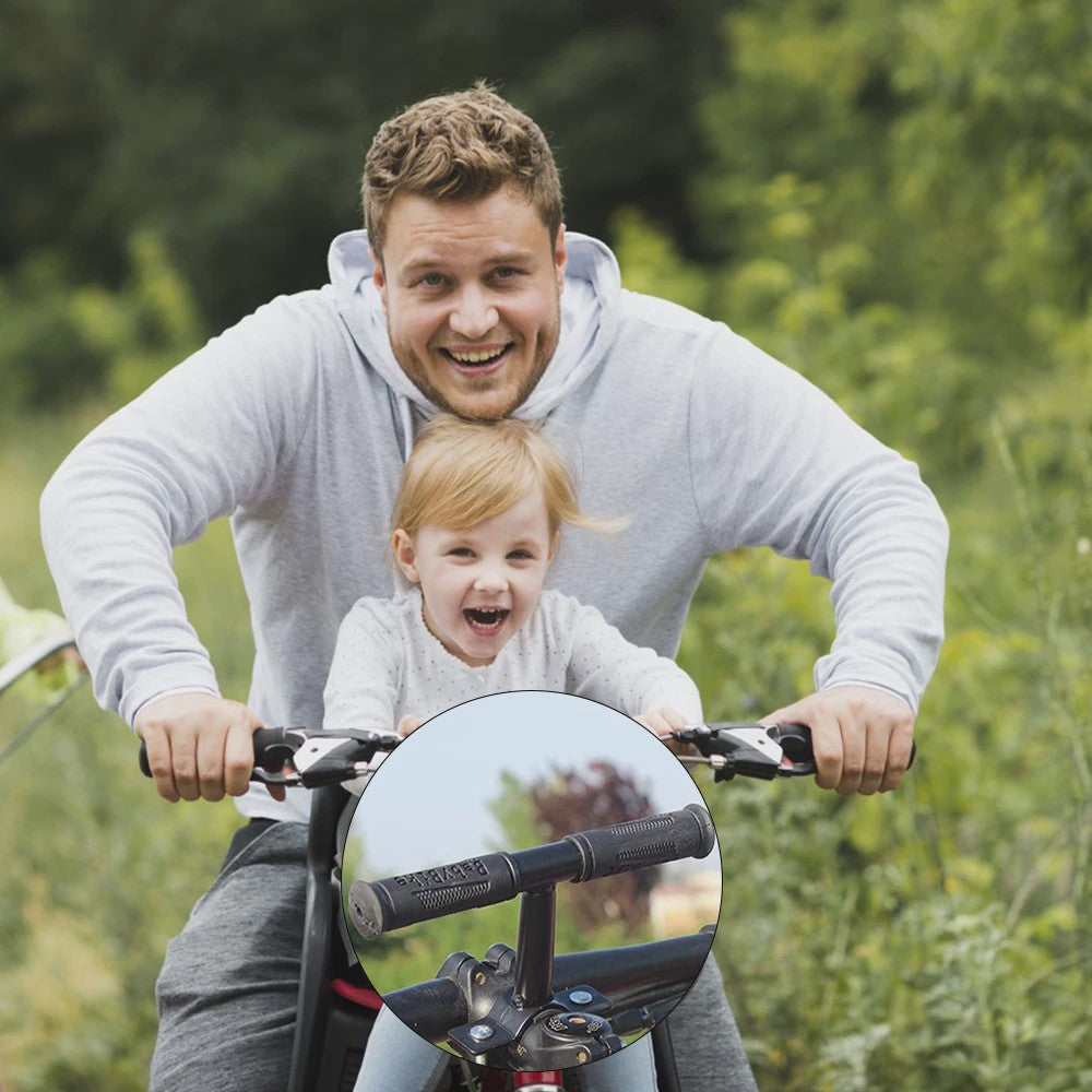 Kinder Fietsstoeltje Voorop met Stuur en Voetsteunen - Veilig en Comfortabel