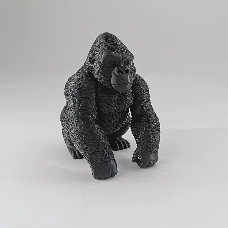 Realistisch Gorilla Beeldje - 3D Geprint Gorilla Ornament voor Bureau & Kantoor